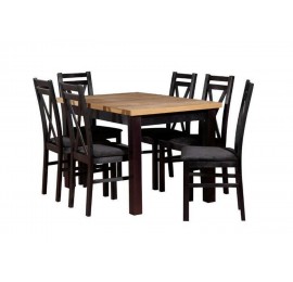 ZESTAW Stół + krzesła czarne ARTEMIDA